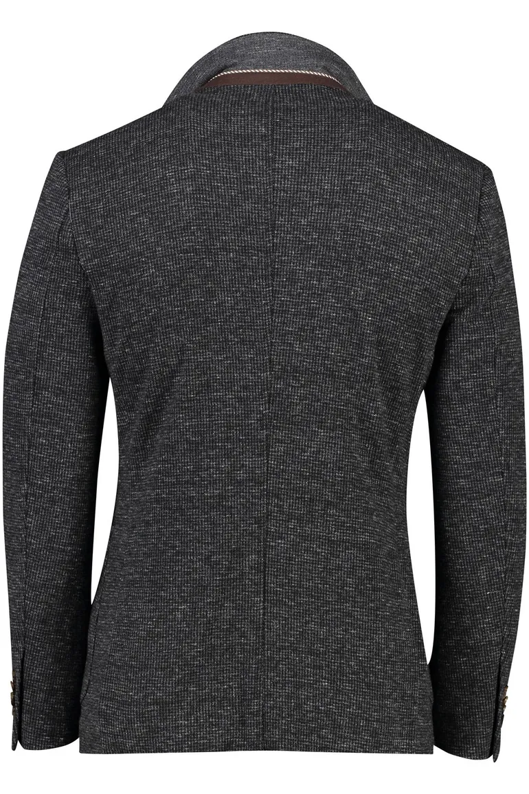 Born With Appetite colbert antraciet katoen slim fit