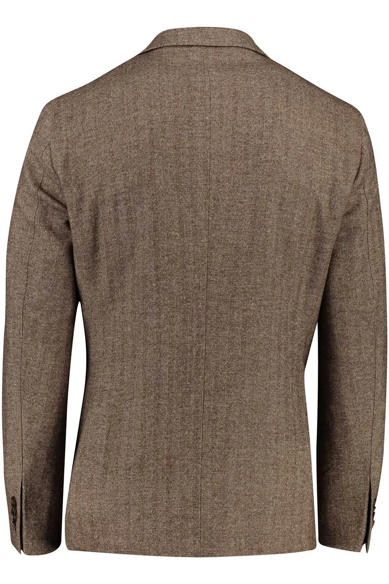 Born with Appetite Colbert lichtbruin slim fit