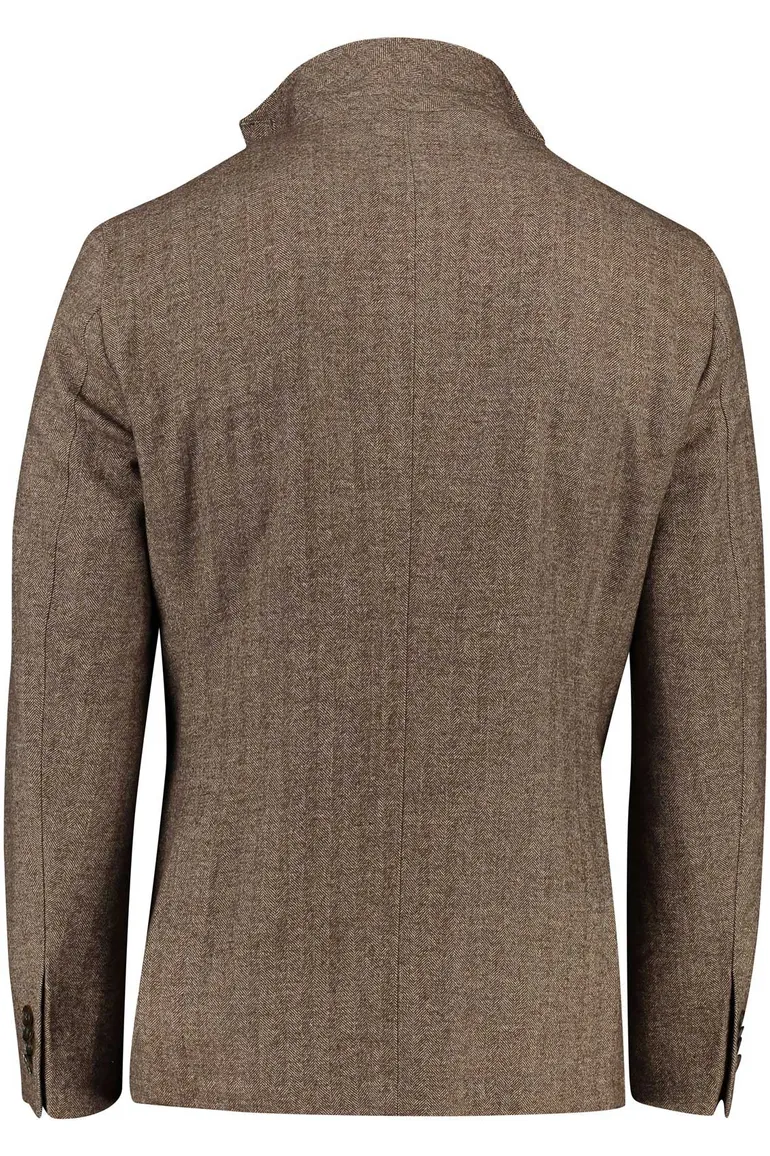 Born with Appetite Colbert lichtbruin slim fit