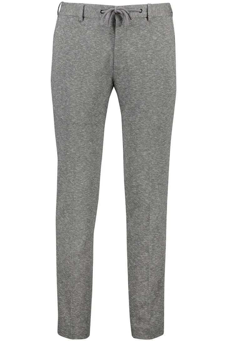 Born With Appetite katoenen pantalon grijs/wit