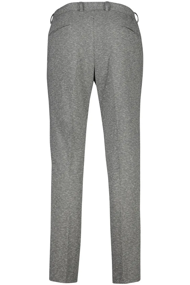 Born With Appetite katoenen pantalon grijs/wit
