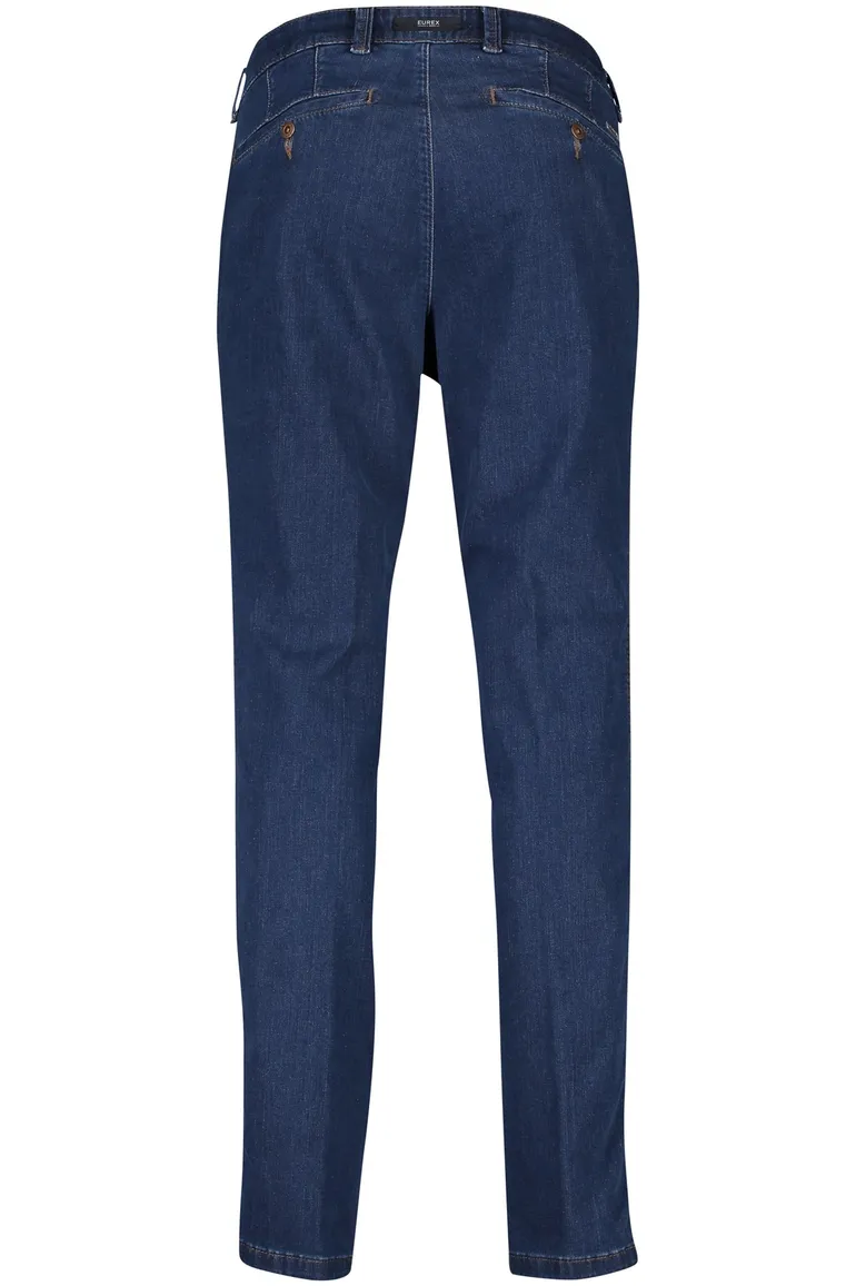 Eurex katoenen broek Jim normale fit donkerblauw