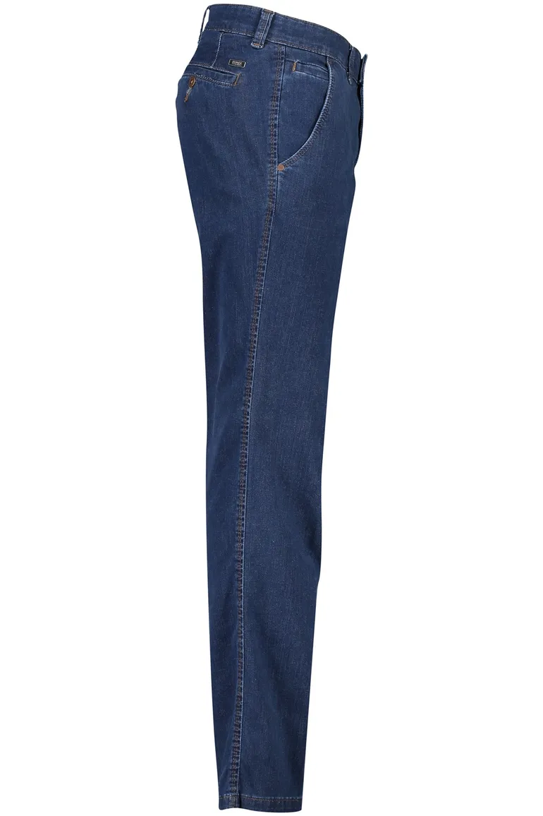 Eurex katoenen broek Jim normale fit donkerblauw