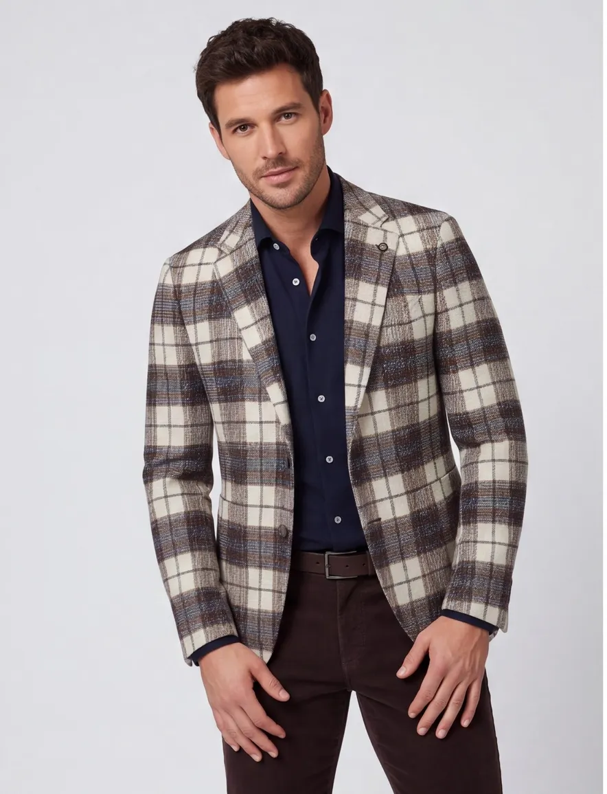 Cavallaro colbert bruin geruit