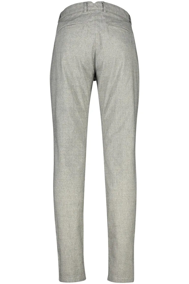 Broek heren Cavallaro katoenen grijs effen katoen