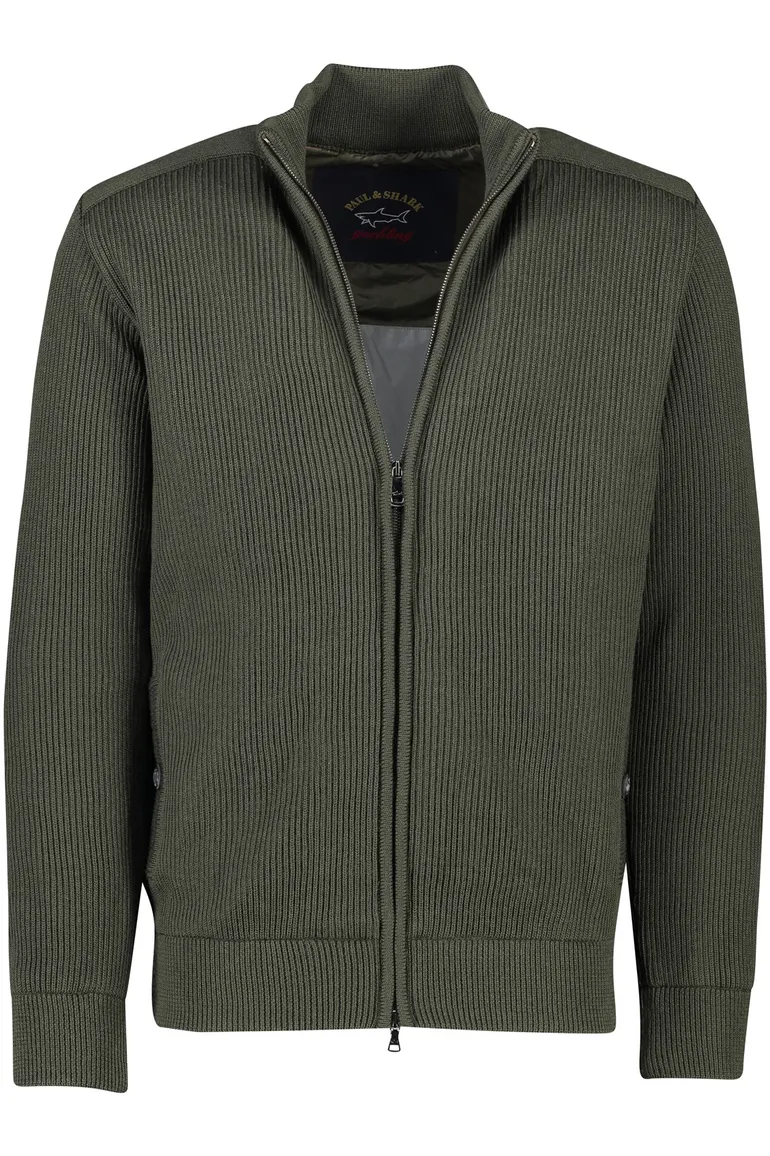 Paul & Shark vest groen wijde fit