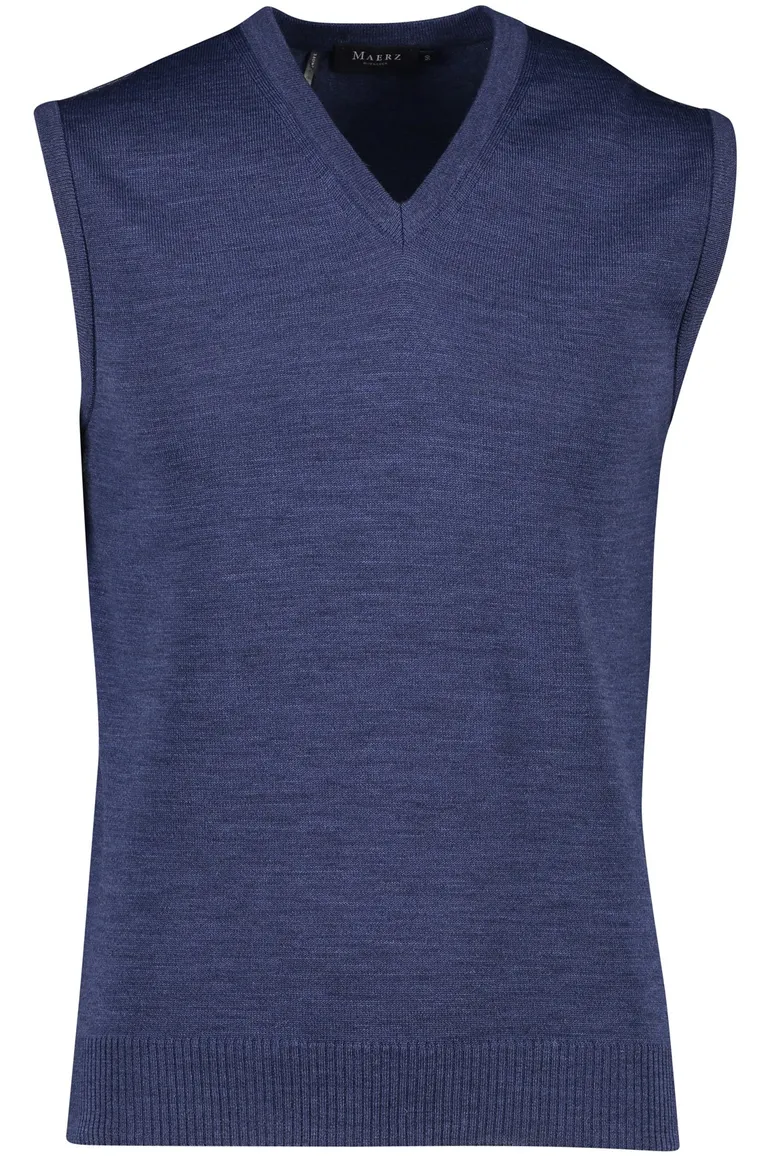 Maerz slipover blauw wol