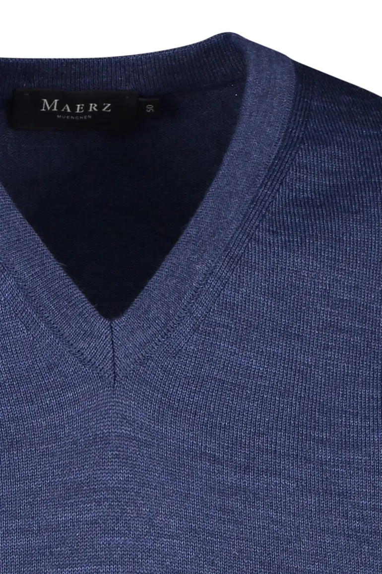 Maerz slipover blauw wol