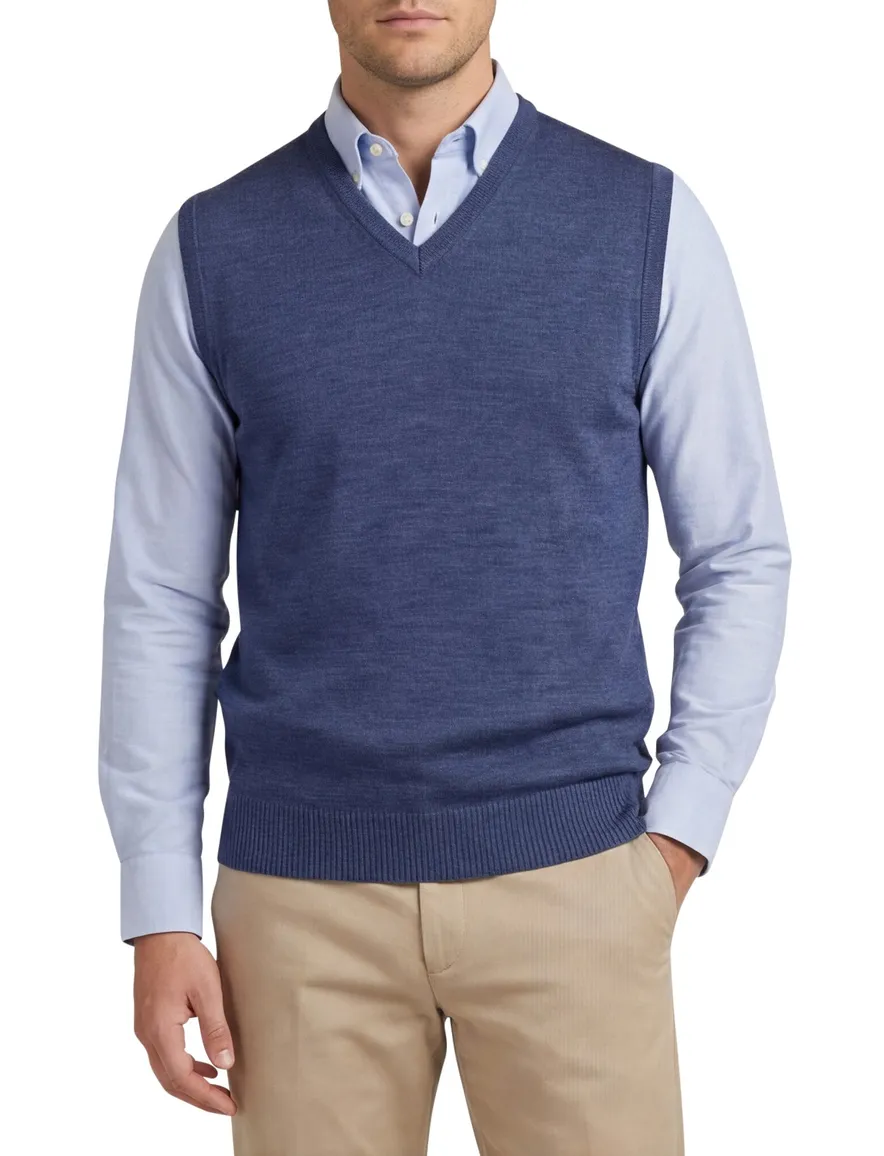 Maerz slipover blauw wol