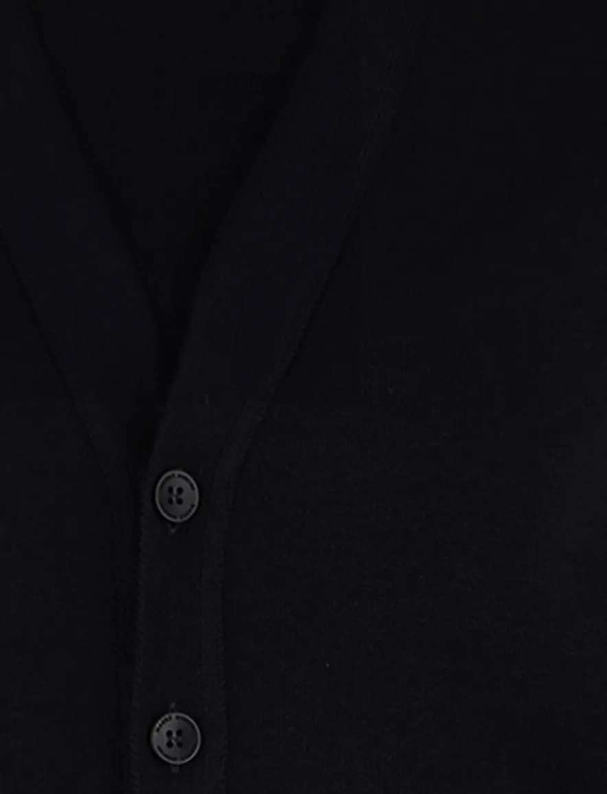 Maerz vest knopen mouwloos navy lamswol