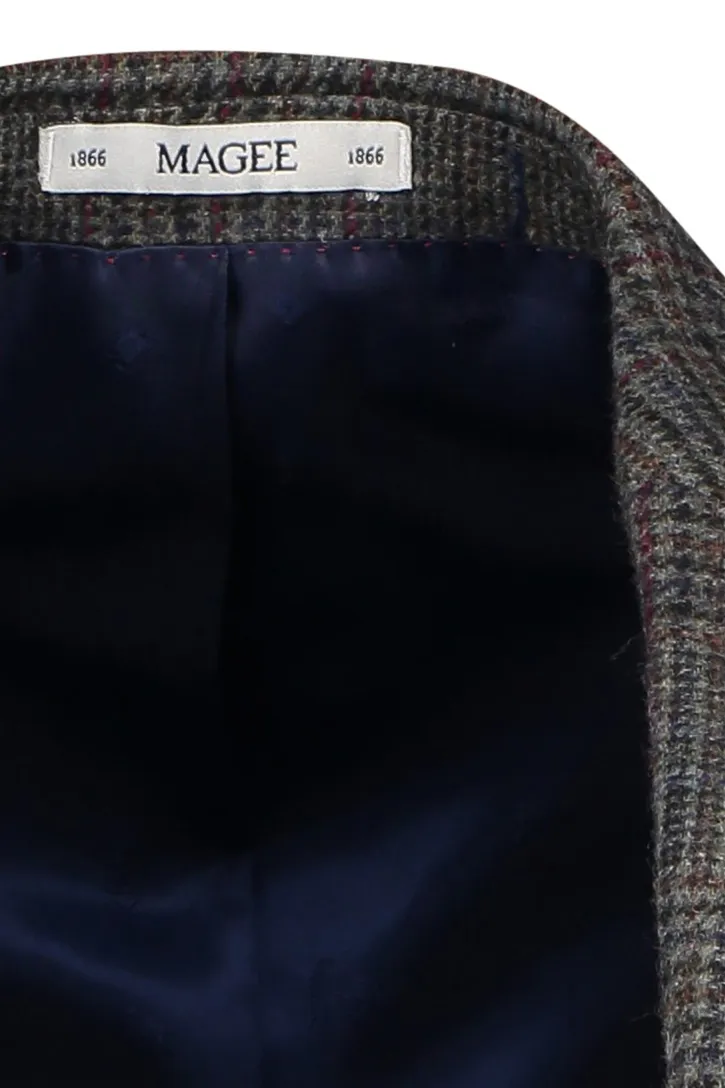 Wollen Magee colbert classic fit grijs geruit
