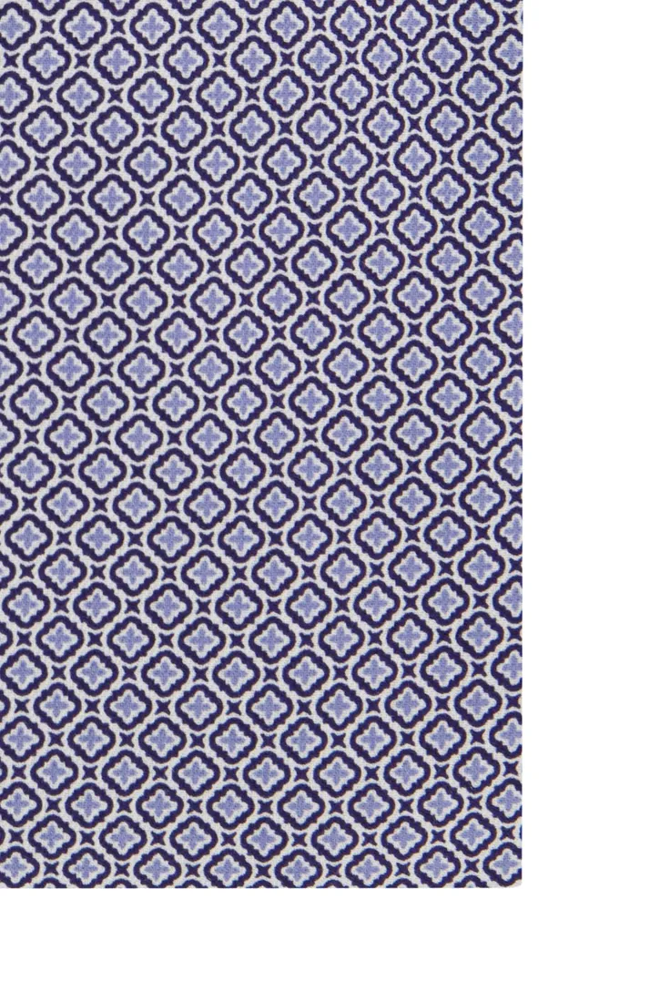 Eterna overhemd blauw geprint katoen Modern Fit