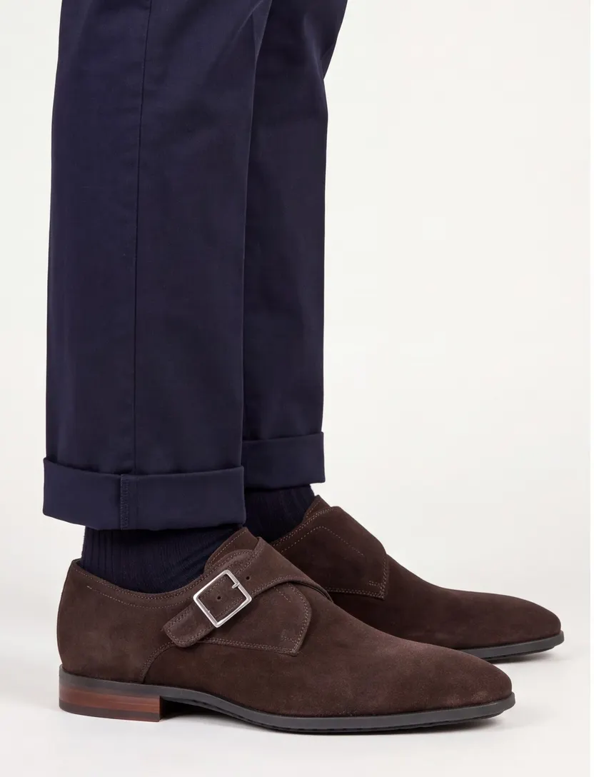 Floris van Bommel nette schoen donkerbruin effen suede