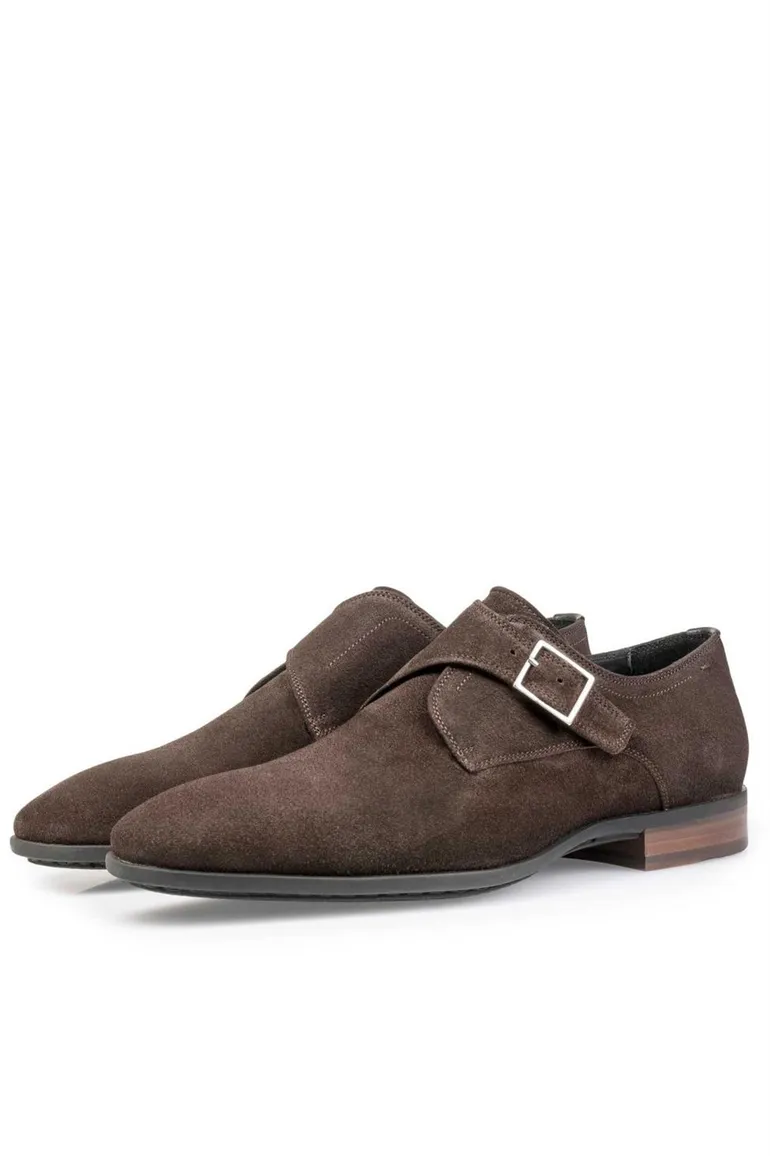 Floris van Bommel nette schoenen bruin effen gesp