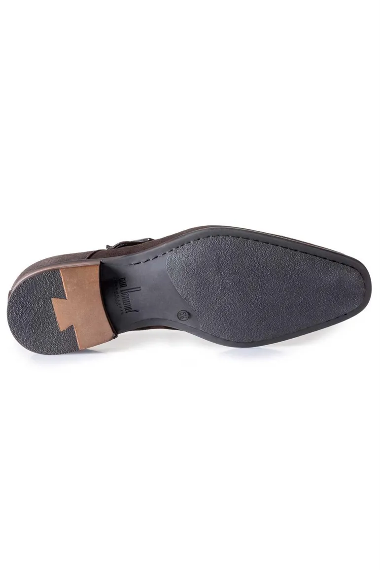 Floris van Bommel nette schoenen bruin effen gesp