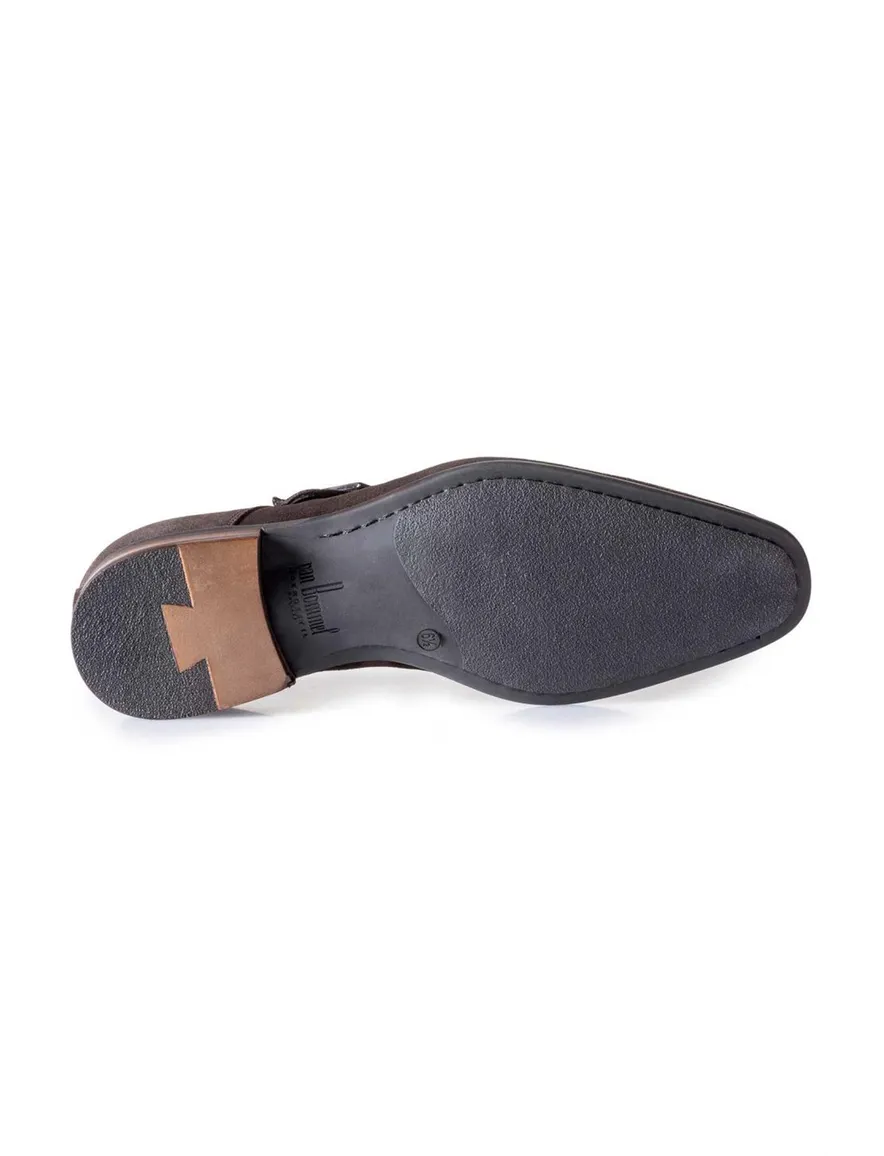 Floris van Bommel nette schoenen bruin effen gesp
