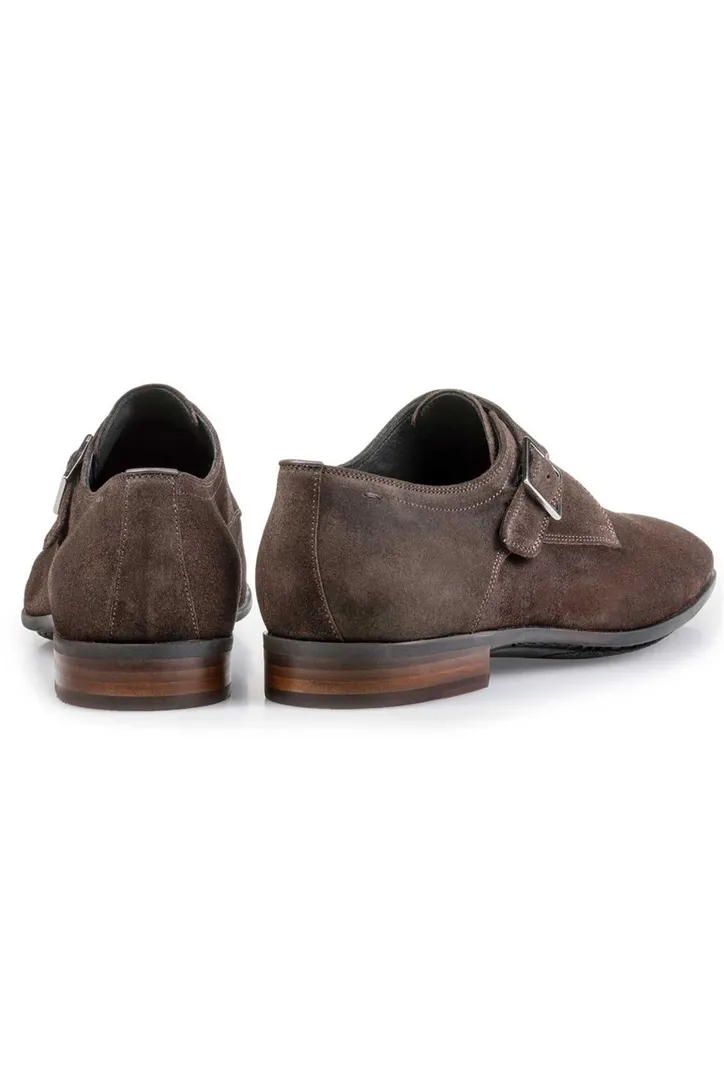 Floris van Bommel nette schoen donkerbruin effen suede