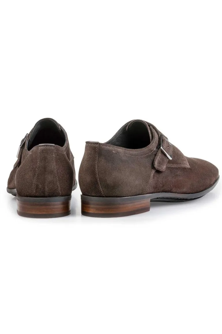 Floris van Bommel nette schoenen bruin effen gesp