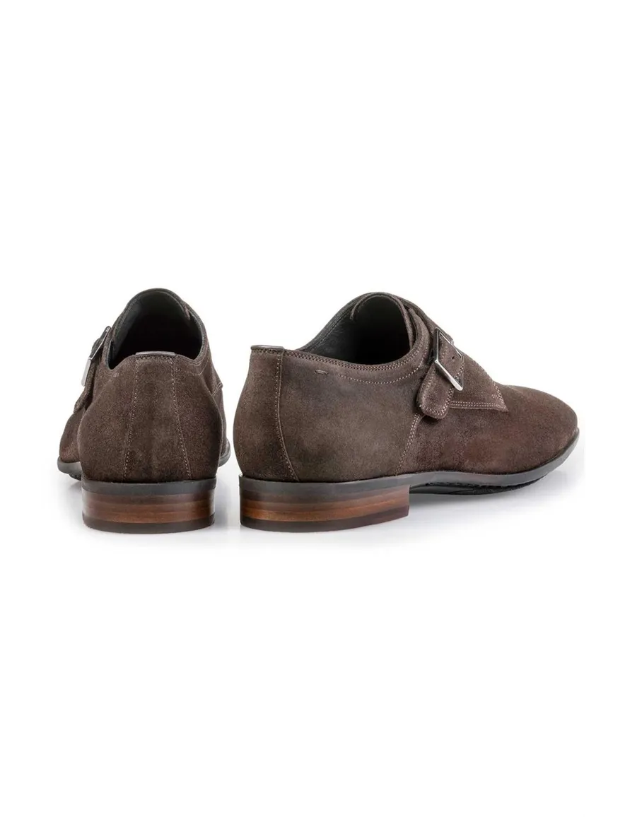 Floris van Bommel nette schoenen bruin effen gesp