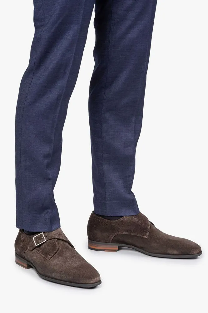 Floris van Bommel nette schoenen bruin effen gesp