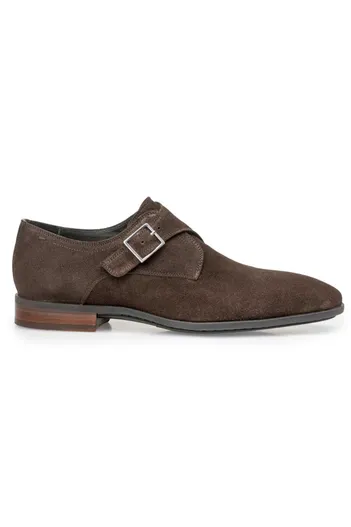 Floris van Bommel Floris van Bommel nette schoen donkerbruin effen suede