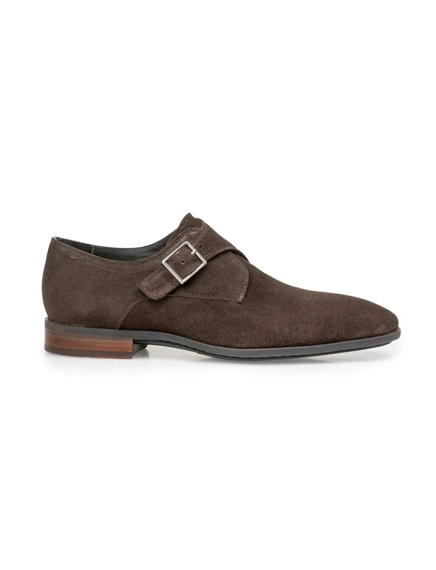 Floris van Bommel nette schoenen bruin effen gesp