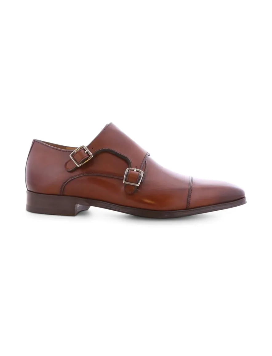 Floris van Bommel nette schoenen bruin effen leer gesp