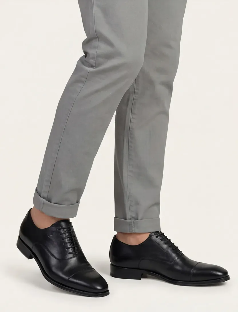 Floris van Bommel veterschoenen laag model zwart effen leer