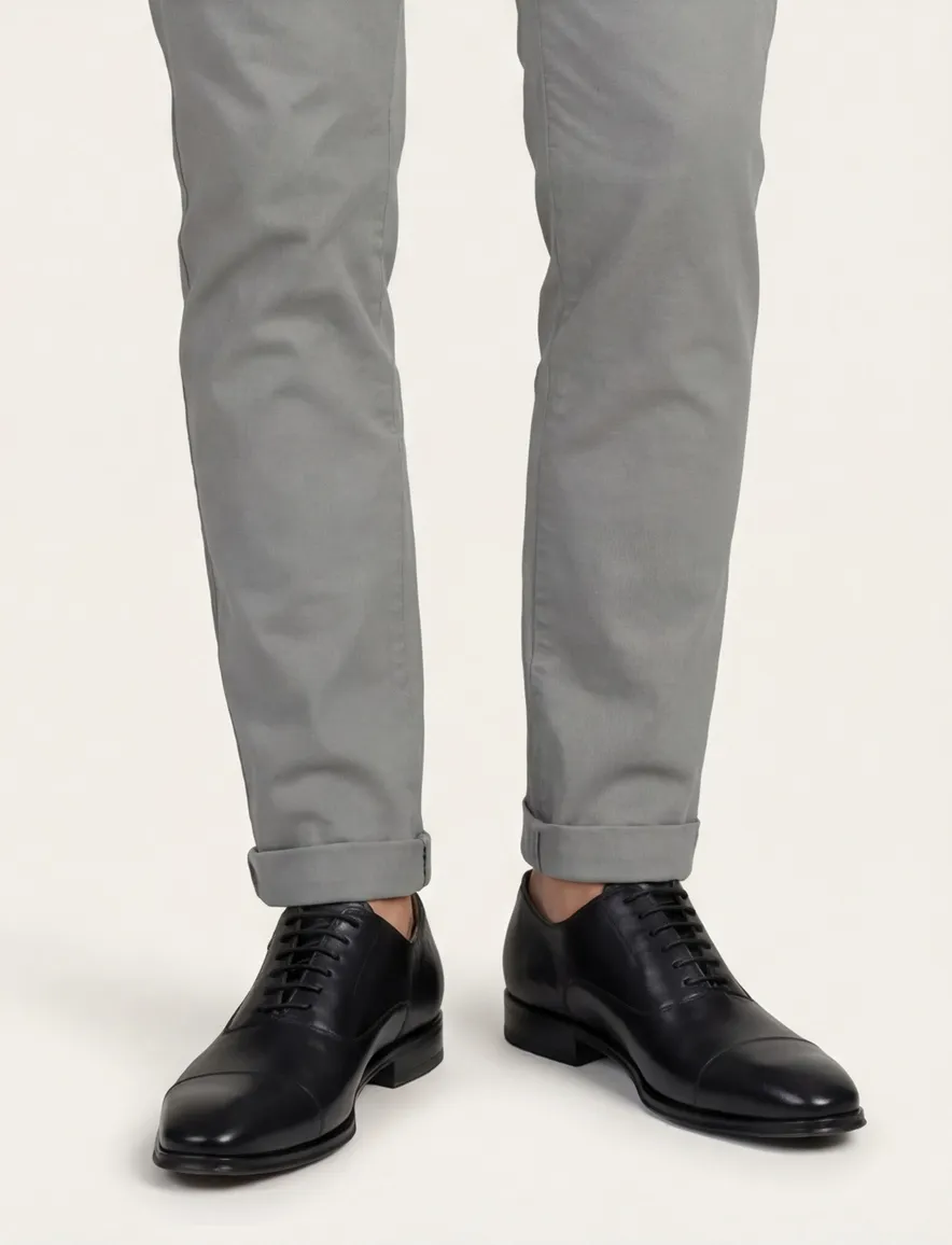 Floris van Bommel veterschoenen zwart uni leer