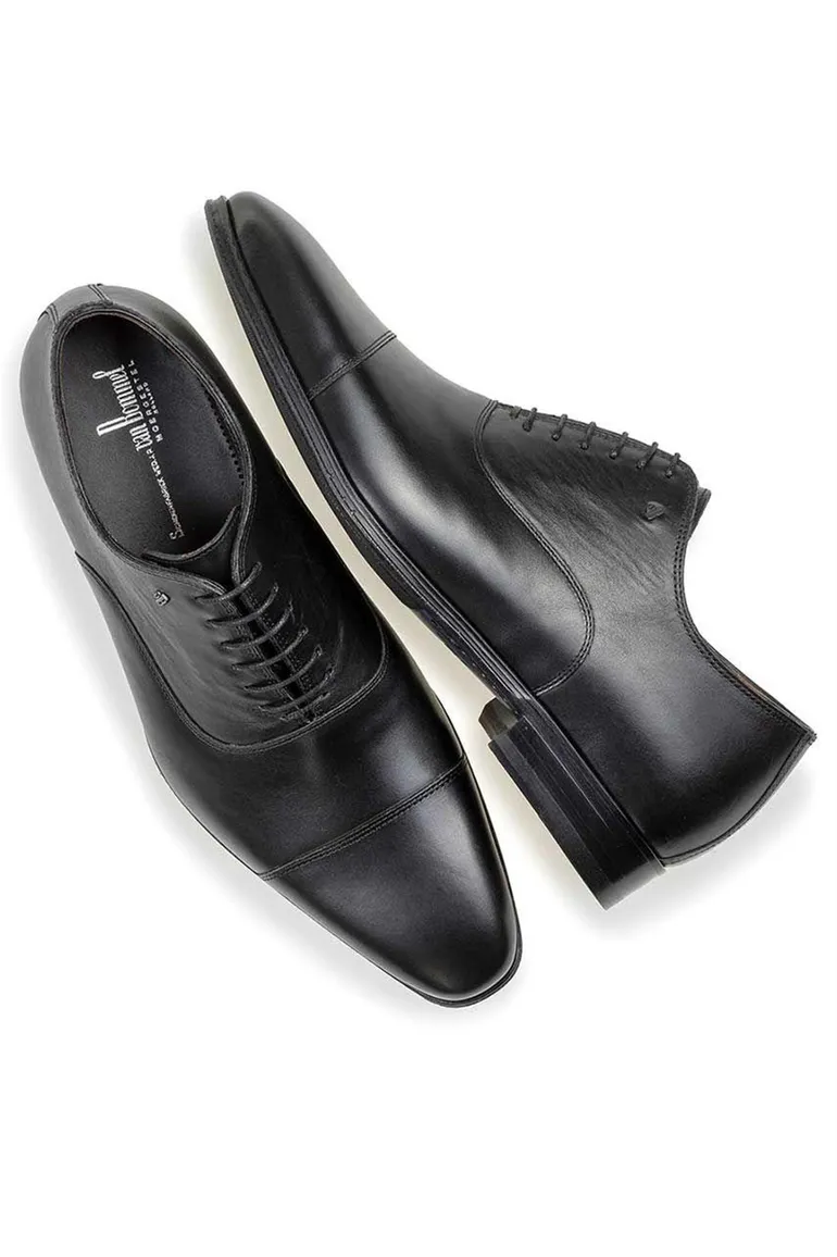 Floris van Bommel veterschoenen zwart uni leer