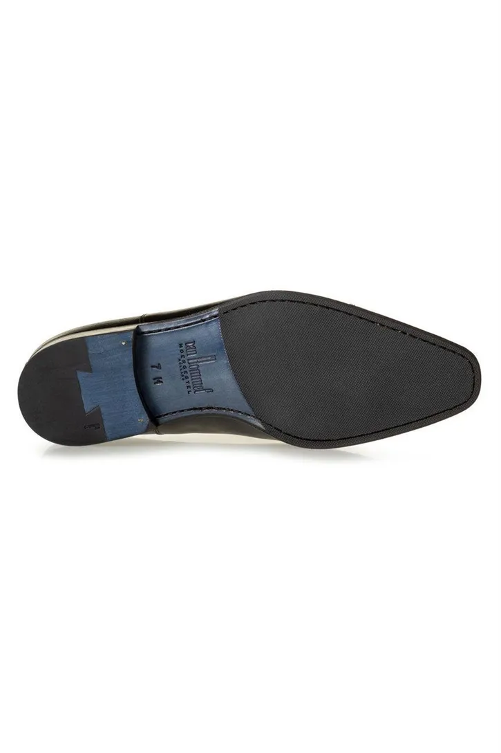 Floris van Bommel veterschoenen laag model zwart effen leer