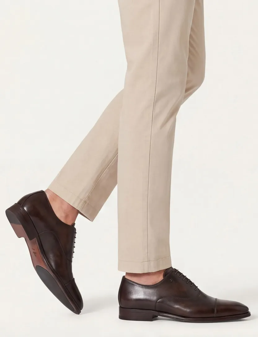 Floris van Bommel nette veterschoenen donkerbruin leer