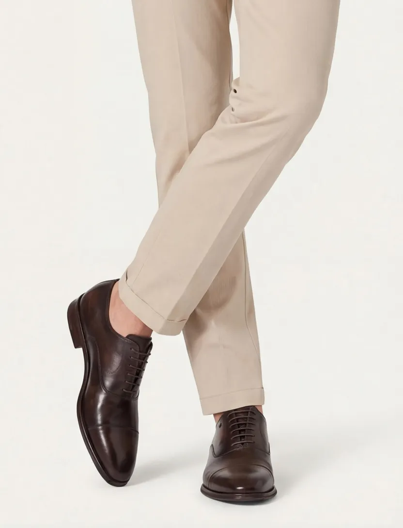 Floris van Bommel nette veterschoenen donkerbruin leer