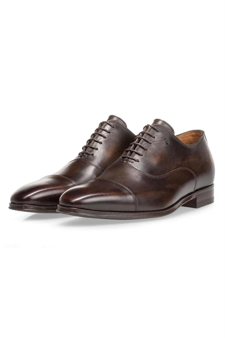 Floris van Bommel nette veterschoenen donkerbruin leer