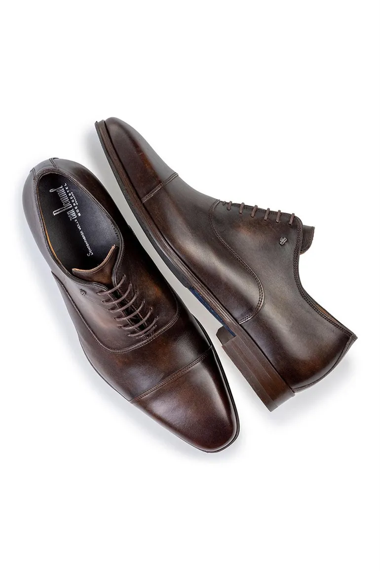 Floris van Bommel nette veterschoenen donkerbruin leer