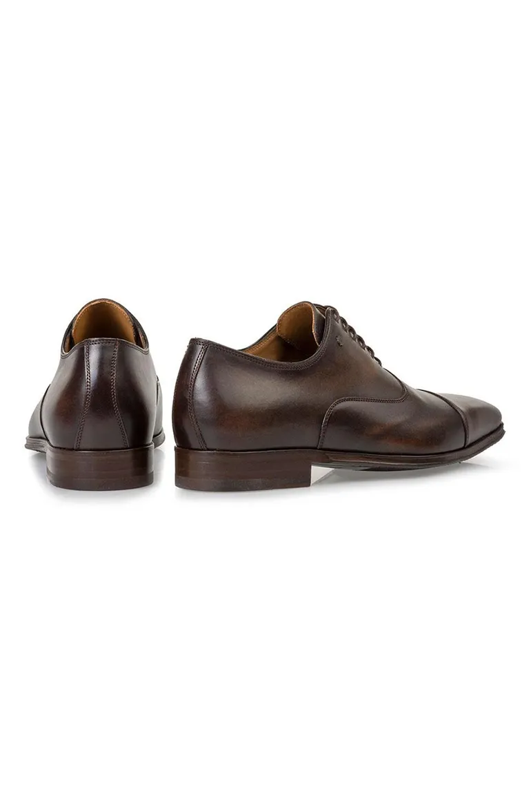 Floris van Bommel nette veterschoenen donkerbruin leer