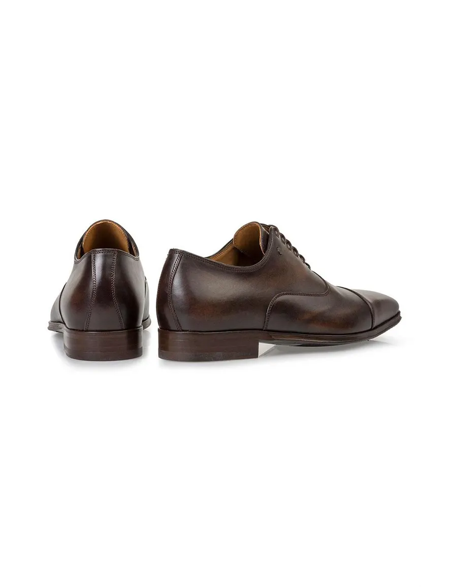 Floris van Bommel nette veterschoenen donkerbruin leer