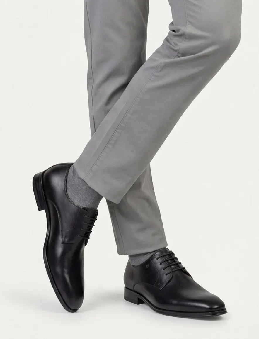 VB Dressed zwart leer heren veterschoen