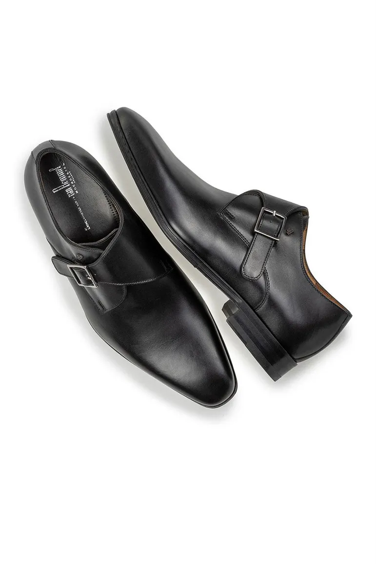 Zwart leren schoenen van Bommel gesp