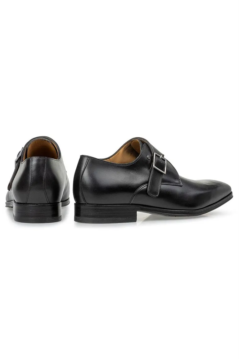 Zwart leren schoenen van Bommel gesp