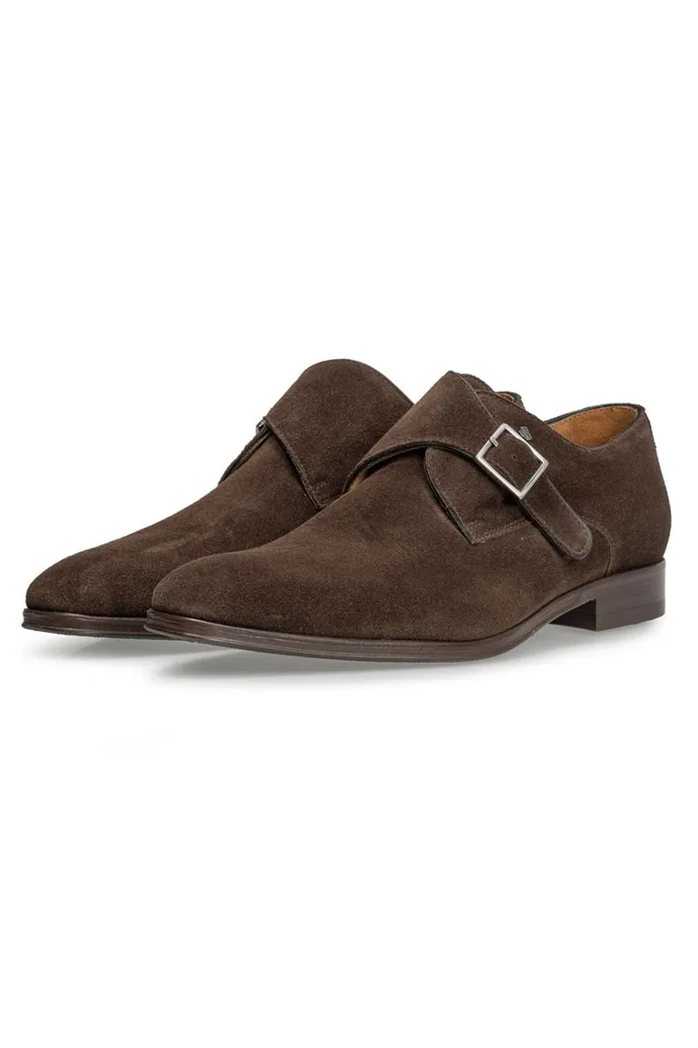 Floris van Bommel nette schoenen donkerbruin effen leer