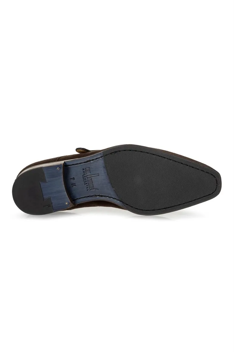 Floris van Bommel nette schoenen donkerbruin effen leer