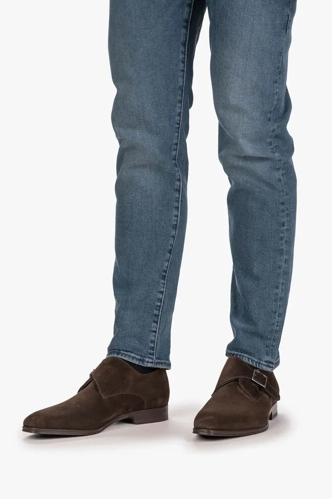 Floris van Bommel nette schoenen donkerbruin effen leer