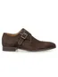van Bommel schoen donkerbruin suede gesp