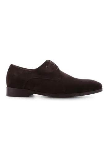 Floris van Bommel Floris van Bommel lage veterschoenen bruin effen leer veters
