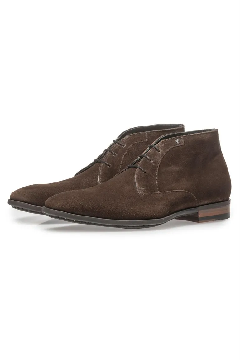 Floris van Bommel nette leren veterschoenen bruin uni
