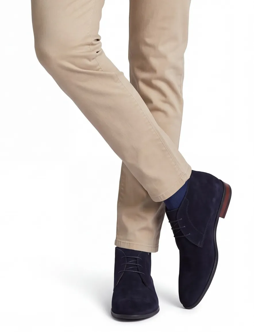 van Bommel nette veterschoen hoog suede