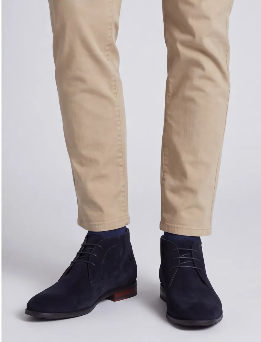 van Bommel nette veterschoen hoog suede