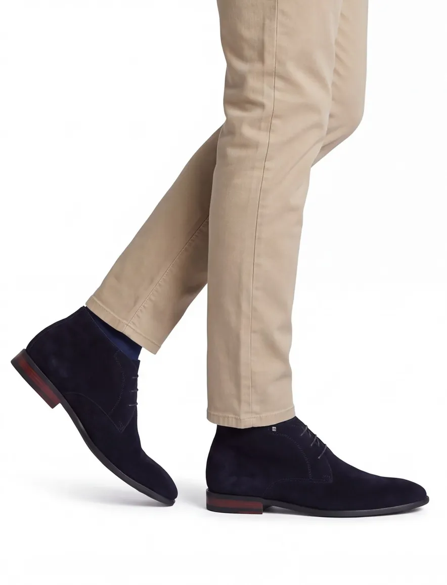 van Bommel nette veterschoen hoog suede