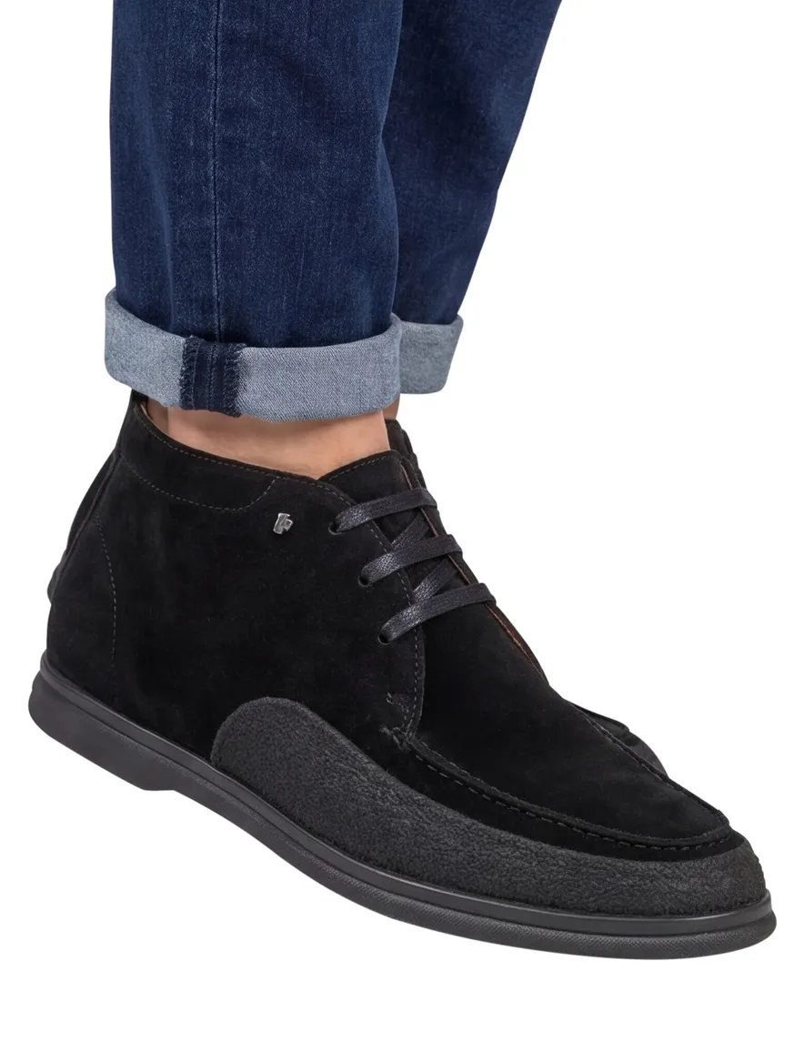 van Bommel veterschoen zwart suede veters